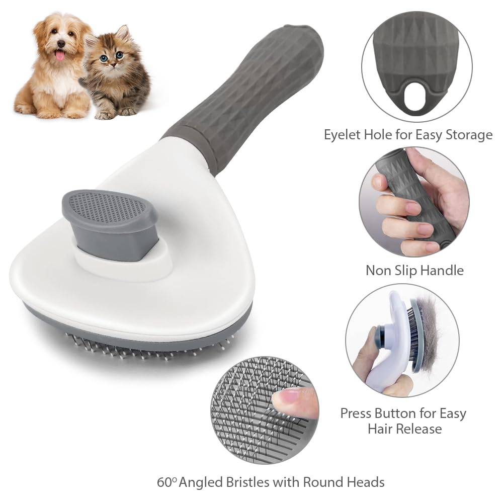 Cat Brush With Release Button Say Goodbye To Loose Fur And Tangles Cat Brushes For Indoor Cats Pet Hair Removal Tool Suitable For Pets With Long Or Short Hair Cat Hair Brush