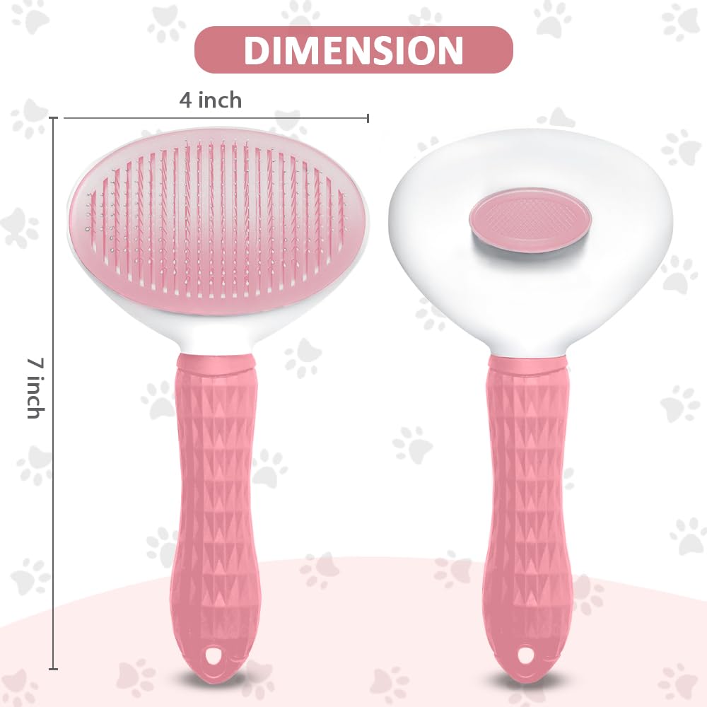 Cat Brush With Release Button Say Goodbye To Loose Fur And Tangles Cat Brushes For Indoor Cats Pet Hair Removal Tool Suitable For Pets With Long Or Short Hair Cat Hair Brush