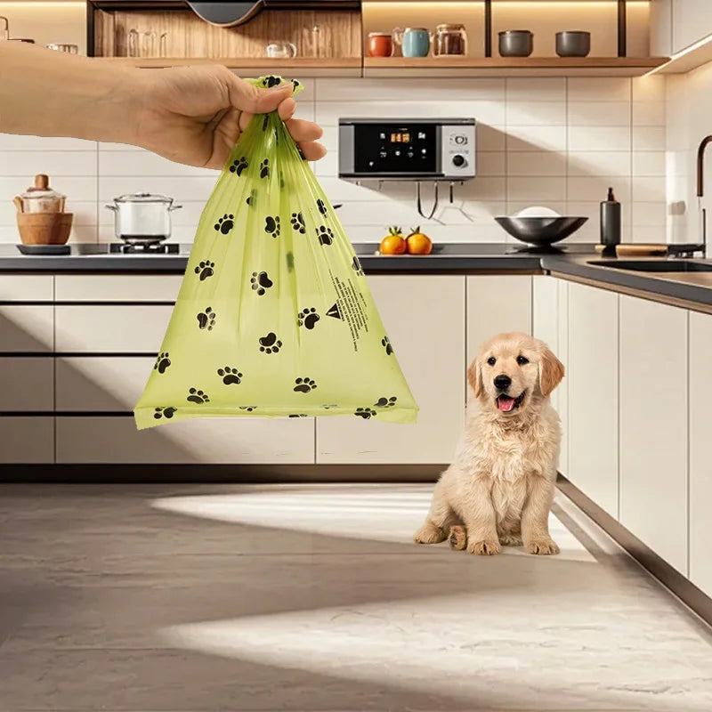 Eco-Friendly Pet Waste Bags - Biodegradable, Scented, Leakproof, for Dogs & Cats, Poop Bag Dispenser Included