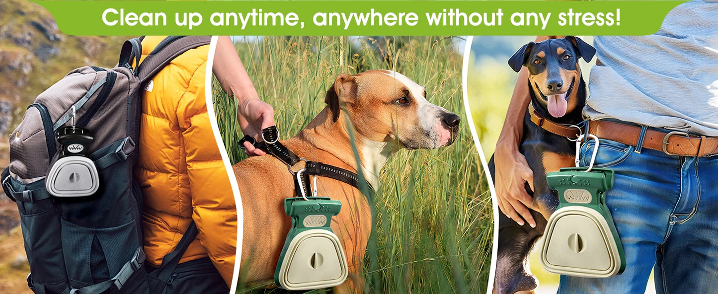 Super Design Portable and Versatile Pet Poop Scooper, Ideal for Walking Traveling and Camping with Small and Large with CLeash