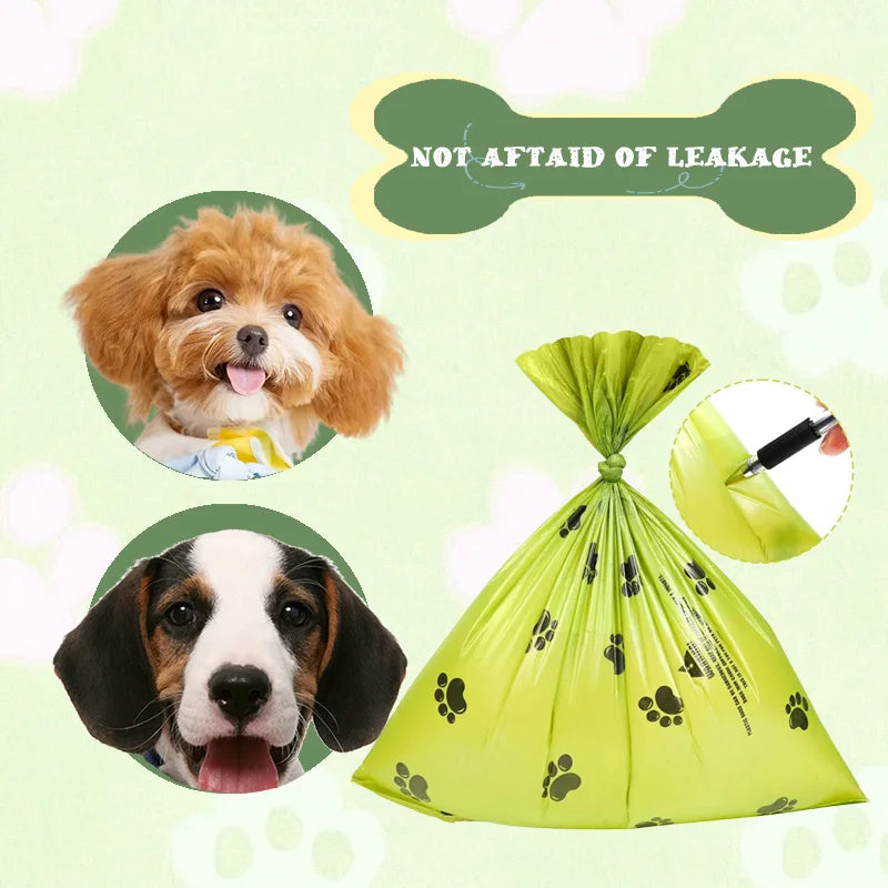 Eco-Friendly Pet Waste Bags - Biodegradable, Scented, Leakproof, for Dogs & Cats, Poop Bag Dispenser Included