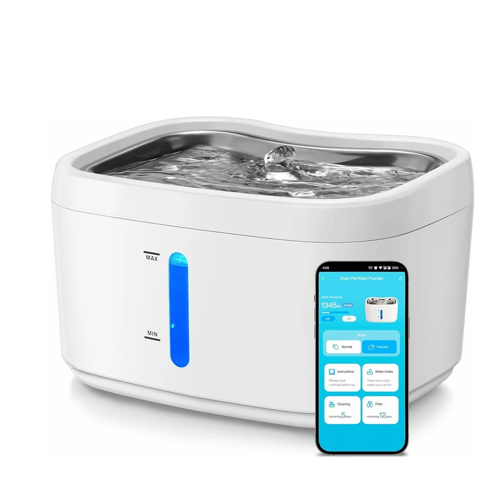 Cat Water Fountain with APP Wireless Connected 84oz