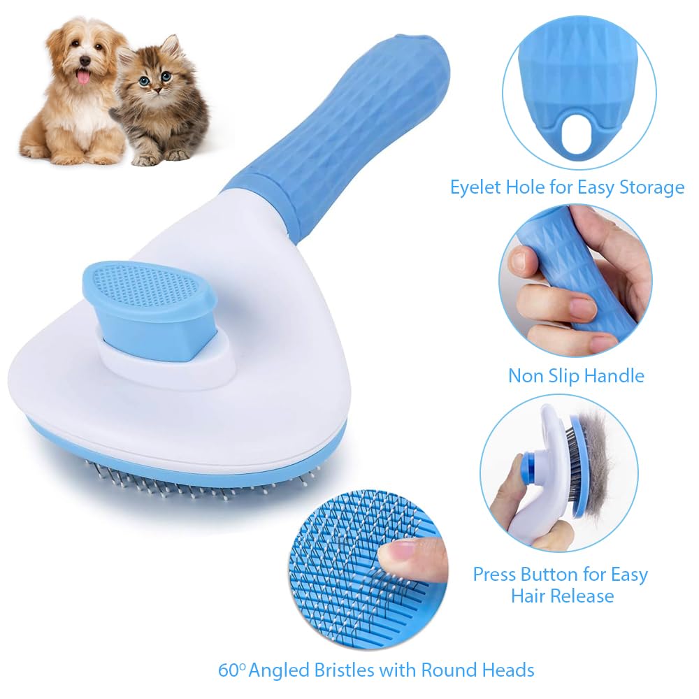 Cat Brush With Release Button Say Goodbye To Loose Fur And Tangles Cat Brushes For Indoor Cats Pet Hair Removal Tool Suitable For Pets With Long Or Short Hair Cat Hair Brush